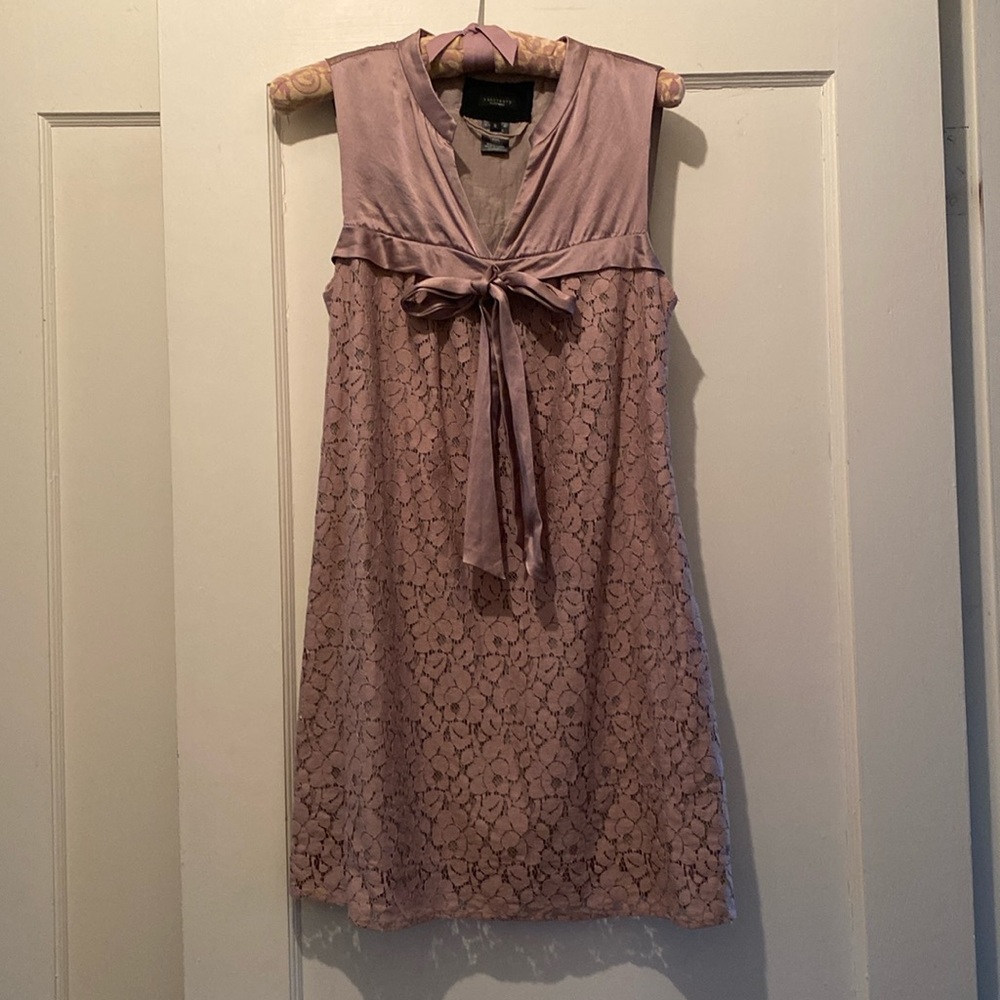 sanctuary sleeveless lace shift dress lilac small